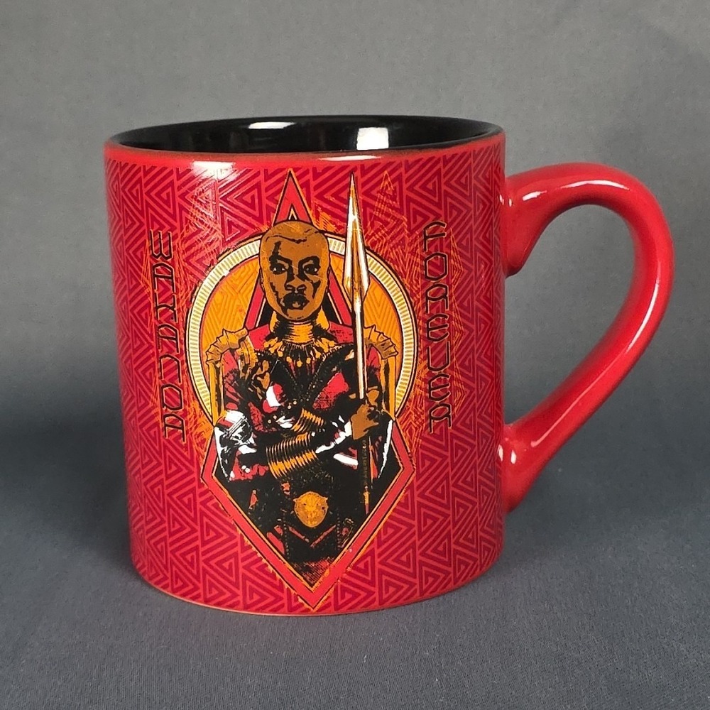 Marvel Black Panther Mug Okoye Wakanda Forever Drink Red Black 14 oz Cup